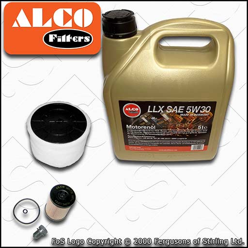 SERVICE KIT AUDI Q5 2.0 TDI CN* CS* OIL AIR FILTERS +C3 5w30 OIL (2014-2017)