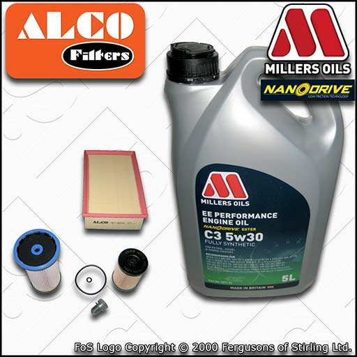 SERVICE KIT for SEAT ATECA 2.0 TDI OIL AIR FUEL FILTERS +EE 5w30 OIL (2016-2020)