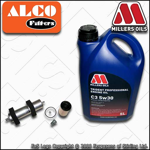 SERVICE KIT for AUDI A6 (C7) 2.0 TDI CNHA OIL FUEL FILTERS +C3 OIL (2013-2014)
