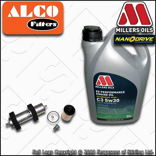 SERVICE KIT for AUDI A5 8T 2.0 TDI OIL FUEL FILTERS +EE NANO OIL (2013-2017)