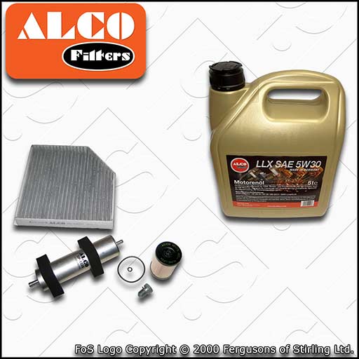 SERVICE KIT for AUDI A6 (C7) 2.0 TDI CNHA OIL FUEL CABIN FILTER +OIL (2013-2014)