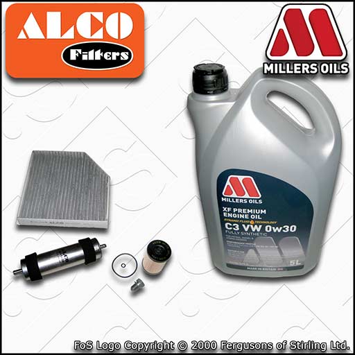 SERVICE KIT AUDI A6 C7 4G 2.0 TDI CNHA DDDA OIL FUEL CABIN FILTER +OIL 2014-2018