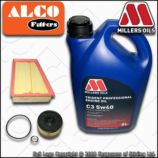 SERVICE KIT for RENAULT MEGANE III 1.2 TCE OIL AIR FILTERS +C3 OIL (2012-2016)