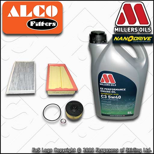 SERVICE KIT for RENAULT MEGANE III 1.2 TCE OIL AIR CABIN FILTER +OIL (2012-2016)