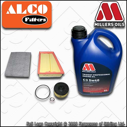 SERVICE KIT for RENAULT SCENIC III 1.2 TCE OIL AIR CABIN FILTER +OIL (2012-2016)