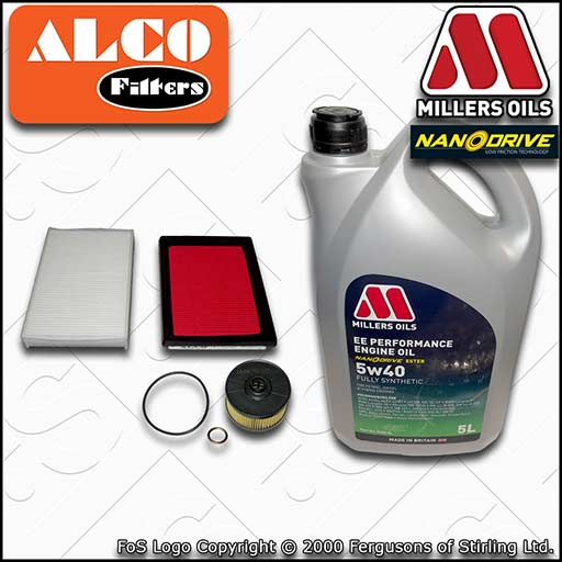 SERVICE KIT for NISSAN PULSAR C13 1.2 DIG-T OIL AIR CABIN FILTERS +OIL 2014-2018