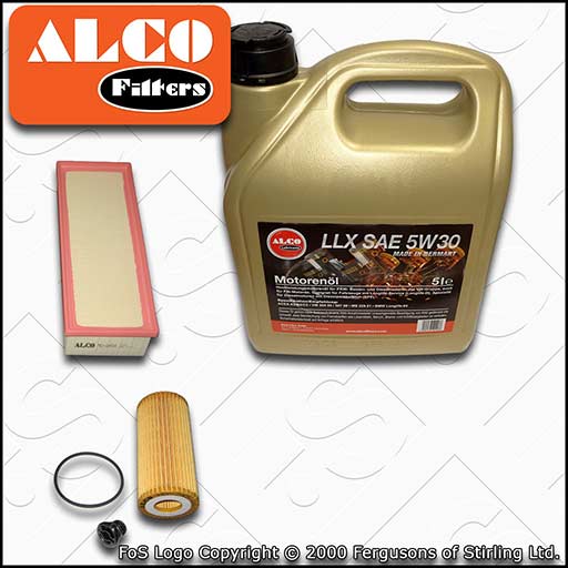 SERVICE KIT for AUDI A5 8T 1.8 2.0 TFSI ALCO OIL AIR FILTERS +5w30 OIL 2011-2017