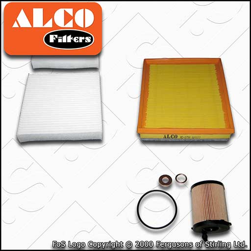 SERVICE KIT for PEUGEOT 208 1.6 BLUEHDI ALCO OIL AIR CABIN FILTERS (2013-2018)