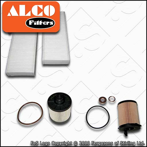 SERVICE KIT for PEUGEOT 308 1.6 BLUEHDI ALCO OIL FUEL CABIN FILTERS (2013-2018)
