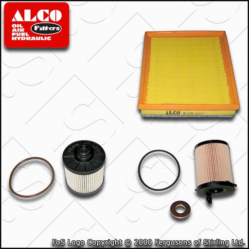 SERVICE KIT for PEUGEOT 508 1.6 BLUEHDI ALCO OIL AIR FUEL FILTERS (2014-2018)