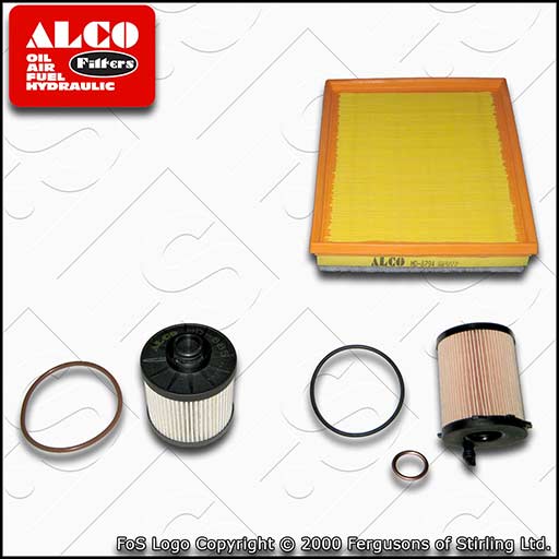 SERVICE KIT for CITROEN DISPATCH 1.6 BLUEHDI OIL AIR FUEL FILTERS (2016-2021)