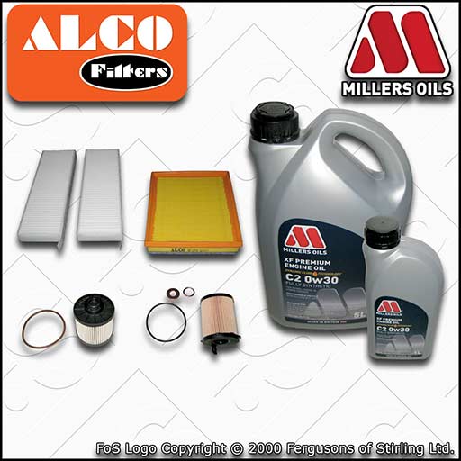 SERVICE KIT for TOYOTA PROACE 1.6 D4D OIL AIR FUEL CABIN FILTER +OIL (2016-2022)