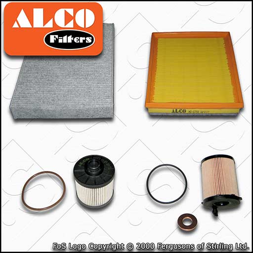 SERVICE KIT for PEUGEOT 508 1.6 BLUEHDI ALCO OIL AIR FUEL CABIN FILTER 2014-2018