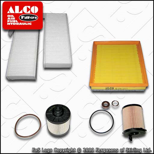 SERVICE KIT for PEUGEOT 308 1.6 BLUEHDI ALCO OIL AIR FUEL CABIN FILTER 2013-2018