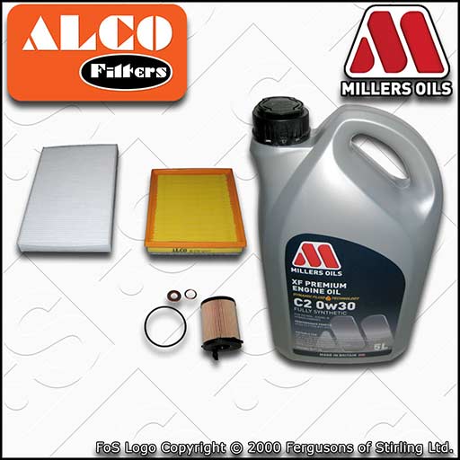 SERVICE KIT for CITROEN DS4 1.6 BLUEHDI OIL AIR CABIN FILTERS +OIL (2014-2015)