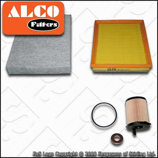 SERVICE KIT for PEUGEOT 508 1.6 BLUEHDI ALCO OIL AIR CABIN FILTERS (2014-2018)