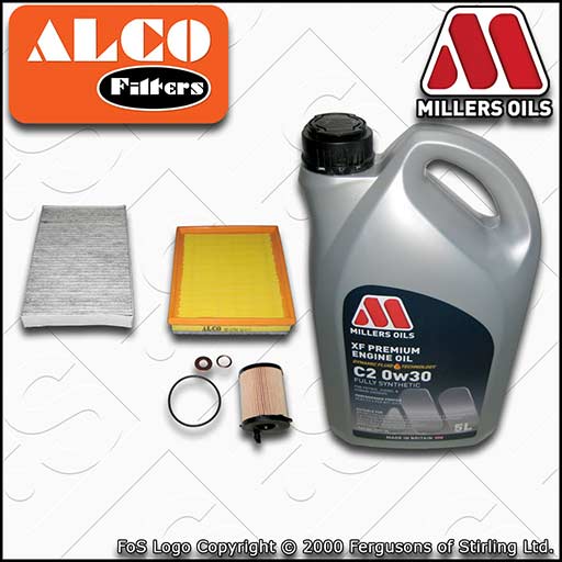 SERVICE KIT for CITROEN C3 AIRCROSS 1.6 BLUEHDI OIL AIR CABIN FILTERS +OIL 17-23