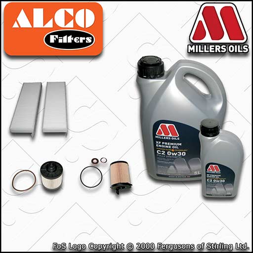 SERVICE KIT for TOYOTA PROACE 1.6 D4D OIL FUEL CABIN FILTER with OIL (2016-2022)