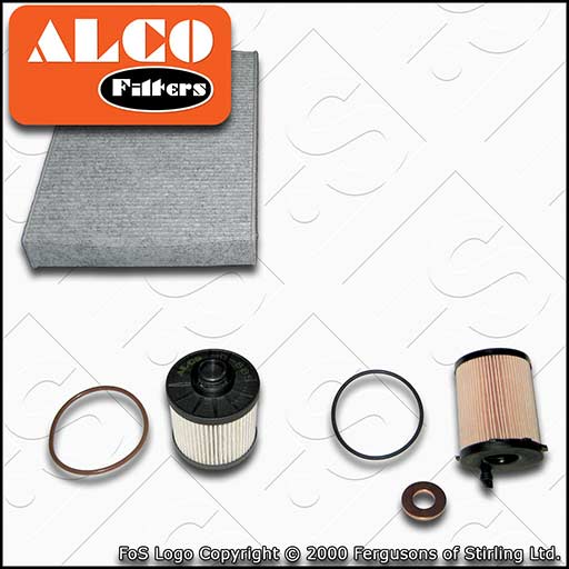 SERVICE KIT for PEUGEOT 508 1.6 BLUEHDI ALCO OIL FUEL CABIN FILTERS (2014-2018)