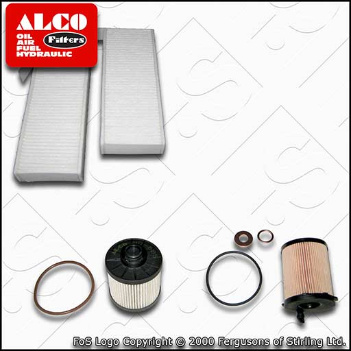 SERVICE KIT for PEUGEOT 308 1.6 BLUEHDI ALCO OIL FUEL CABIN FILTERS (2013-2018)