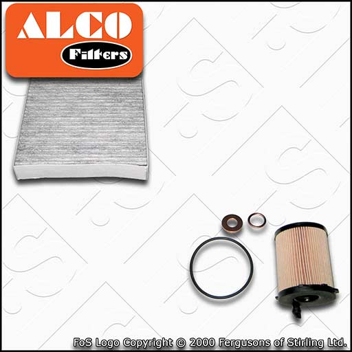 SERVICE KIT for VAUXHALL CROSSLAND 1.6 CDTI ALCO OIL CABIN FILTERS (2017-2022)