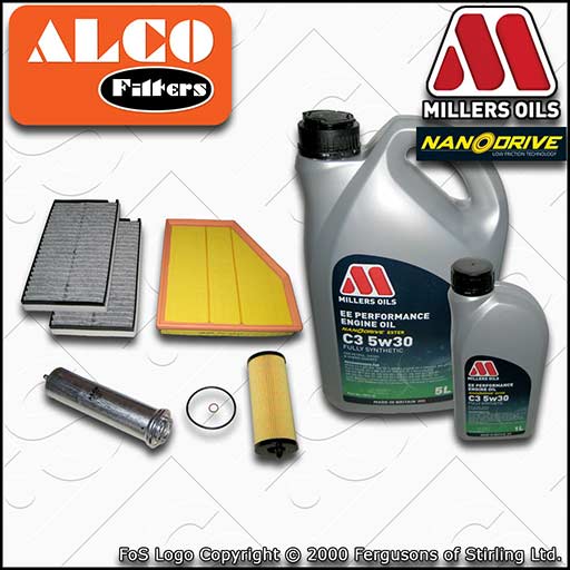 SERVICE KIT for BMW 5 SERIES E60 E61 520D N47 OIL AIR FUEL CABIN FILTERS +EE OIL