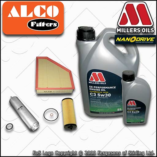 SERVICE KIT for BMW 3 SERIES DIESEL N47 OIL AIR FUEL FILTERS +EE OIL (2007-2010)