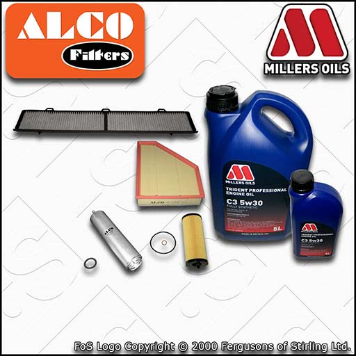 SERVICE KIT for BMW 3 SERIES DIESEL N47 OIL AIR FUEL CABIN FILTER +OIL 2007-2010