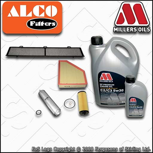 SERVICE KIT for BMW 3 SERIES DIESEL N47 OIL AIR FUEL CABIN FILTER +OIL 2007-2010