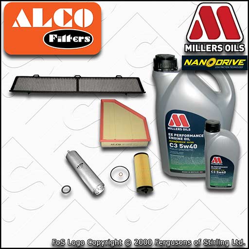 SERVICE KIT for BMW 3 SERIES DIESEL N47 OIL AIR FUEL CABIN FILTER +OIL 2007-2010