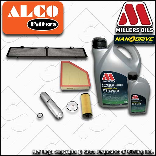 SERVICE KIT for BMW 3 SERIES DIESEL N47 OIL AIR FUEL CABIN FILTER +OIL 2007-2010