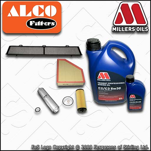 SERVICE KIT for BMW 3 SERIES DIESEL N47 OIL AIR FUEL CABIN FILTER +OIL 2007-2010