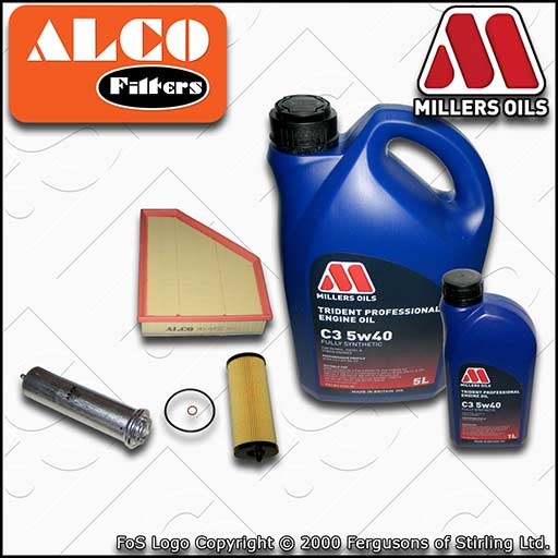 SERVICE KIT for BMW 1 SERIES DIESEL N47 OIL AIR FUEL FILTERS +C3 OIL (2007-2013)