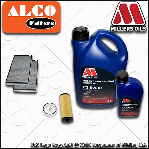 SERVICE KIT for BMW 5 SERIES E60 E61 520D N47 OIL CABIN FILTERS +OIL (2007-2010)