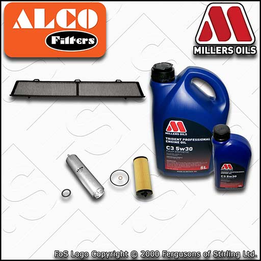 SERVICE KIT for BMW 3 SERIES DIESEL N47 OIL FUEL CABIN FILTERS +OIL (2007-2010)