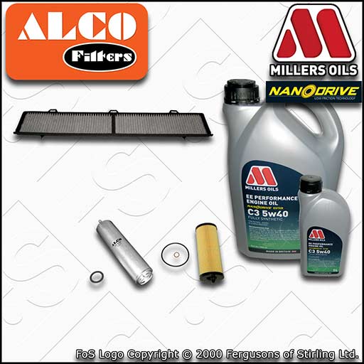 SERVICE KIT for BMW 3 SERIES DIESEL N47 OIL FUEL CABIN FILTERS +OIL (2007-2010)