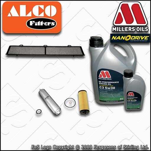 SERVICE KIT for BMW 3 SERIES DIESEL N47 OIL FUEL CABIN FILTERS +OIL (2007-2010)