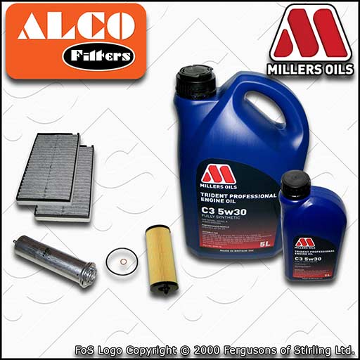 SERVICE KIT for BMW 5 SERIES E60 E61 520D N47 OIL FUEL CABIN FILTER +OIL (07-10)