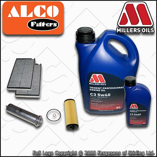 SERVICE KIT for BMW 5 SERIES E60 E61 520D N47 OIL FUEL CABIN FILTER +OIL (07-10)