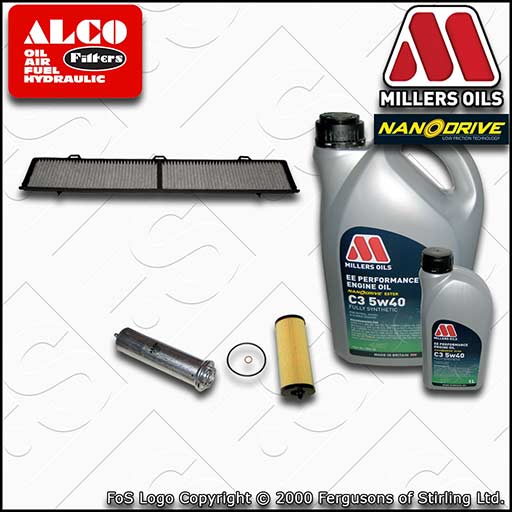 SERVICE KIT for BMW 1 SERIES DIESEL N47 OIL FUEL CABIN FILTERS +OIL (2007-2013)