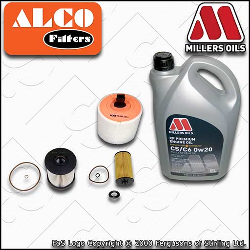 SERVICE KIT for VAUXHALL OPEL ASTRA K 1.6 CDTI OIL AIR FUEL FILTERS +OIL (15-22)