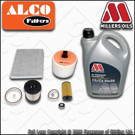 SERVICE KIT for VAUXHALL OPEL ASTRA K 1.6 CDTI OIL AIR FUEL CABIN FILTERS +OIL