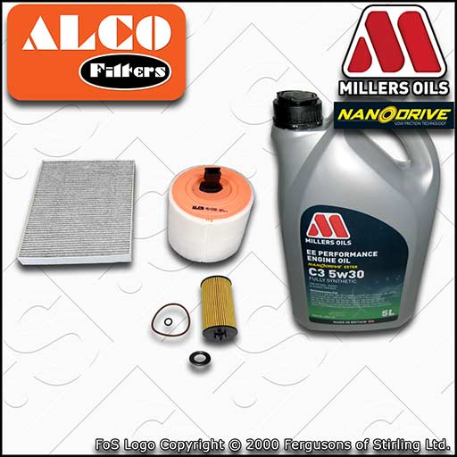 SERVICE KIT for VAUXHALL OPEL ASTRA K 1.6 CDTI OIL AIR CABIN FILTER +OIL (15-22)