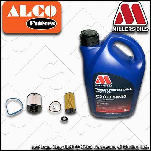 SERVICE KIT for VAUXHALL INSIGNIA A 1.6 CDTI OIL FUEL FILTERS +OIL (2015-2017)