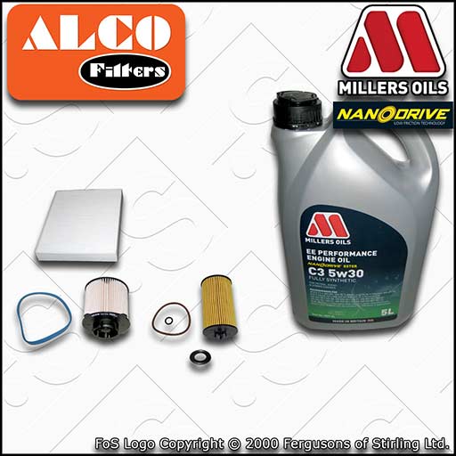 SERVICE KIT for VAUXHALL ASTRA J 1.6 CDTI B16DTH OIL FUEL CABIN FILTER C2/C3 OIL