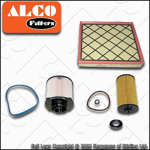 SERVICE KIT for VAUXHALL ASTRA J 1.6 CDTI ALCO OIL AIR FUEL FILTERS (2013-2015)