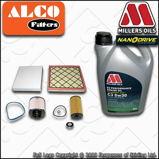 SERVICE KIT for VAUXHALL ASTRA J 1.6 CDTI B16DTH OIL AIR FUEL CABIN FILTERS +OIL