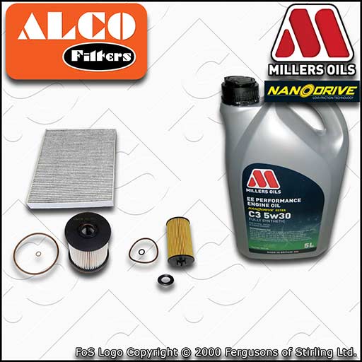 SERVICE KIT for VAUXHALL OPEL ASTRA K 1.6 CDTI OIL FUEL CABIN FILTERS +OIL 15-22