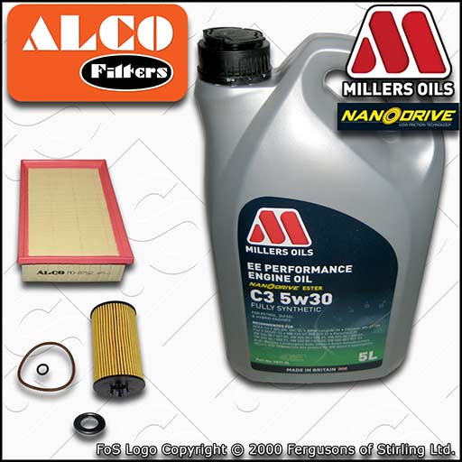 SERVICE KIT for VAUXHALL MOKKA 1.6 CDTI OIL AIR FILTERS +5w30 OIL (2015-2018)