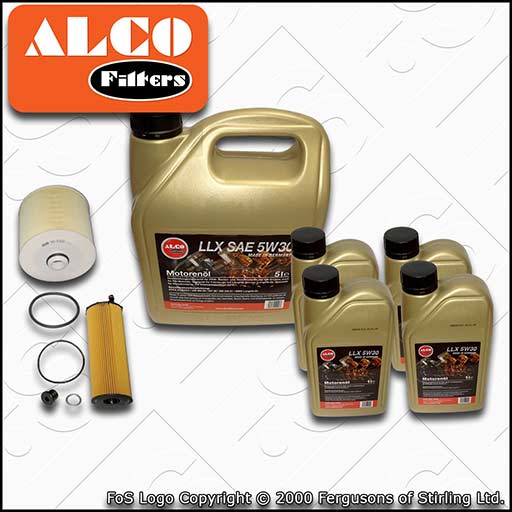 SERVICE KIT for AUDI A6 (C6) 2.7 TDI ALCO OIL AIR FILTER +OIL (2008-2011)